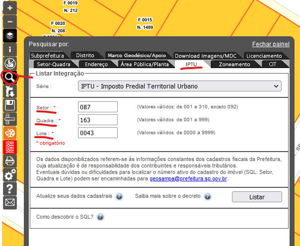 Informações proprietário