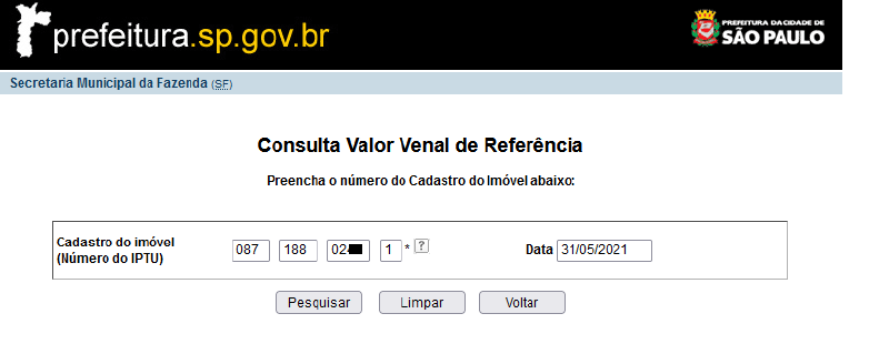 Busca valor venal