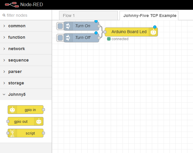Node-RED + Johnny-Five + Android