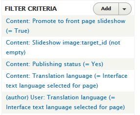 Final filter criteria