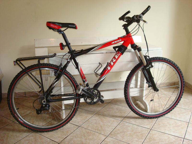 Bicicleta montada, antes de embalar.