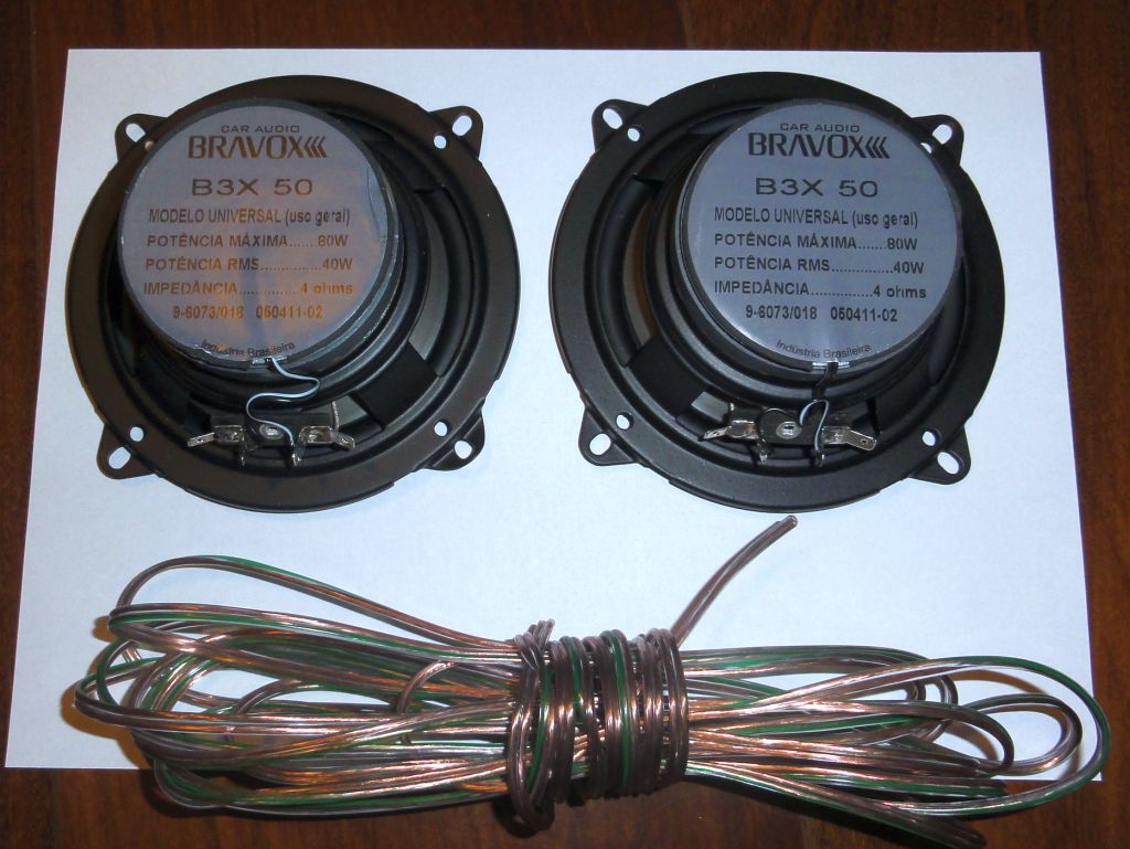 Speaker and wires uses in the installation.