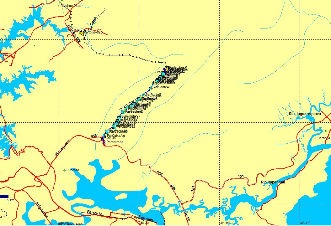 Percurso em planta - 12km