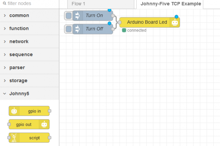 Node-RED + Johnny-Five + Android